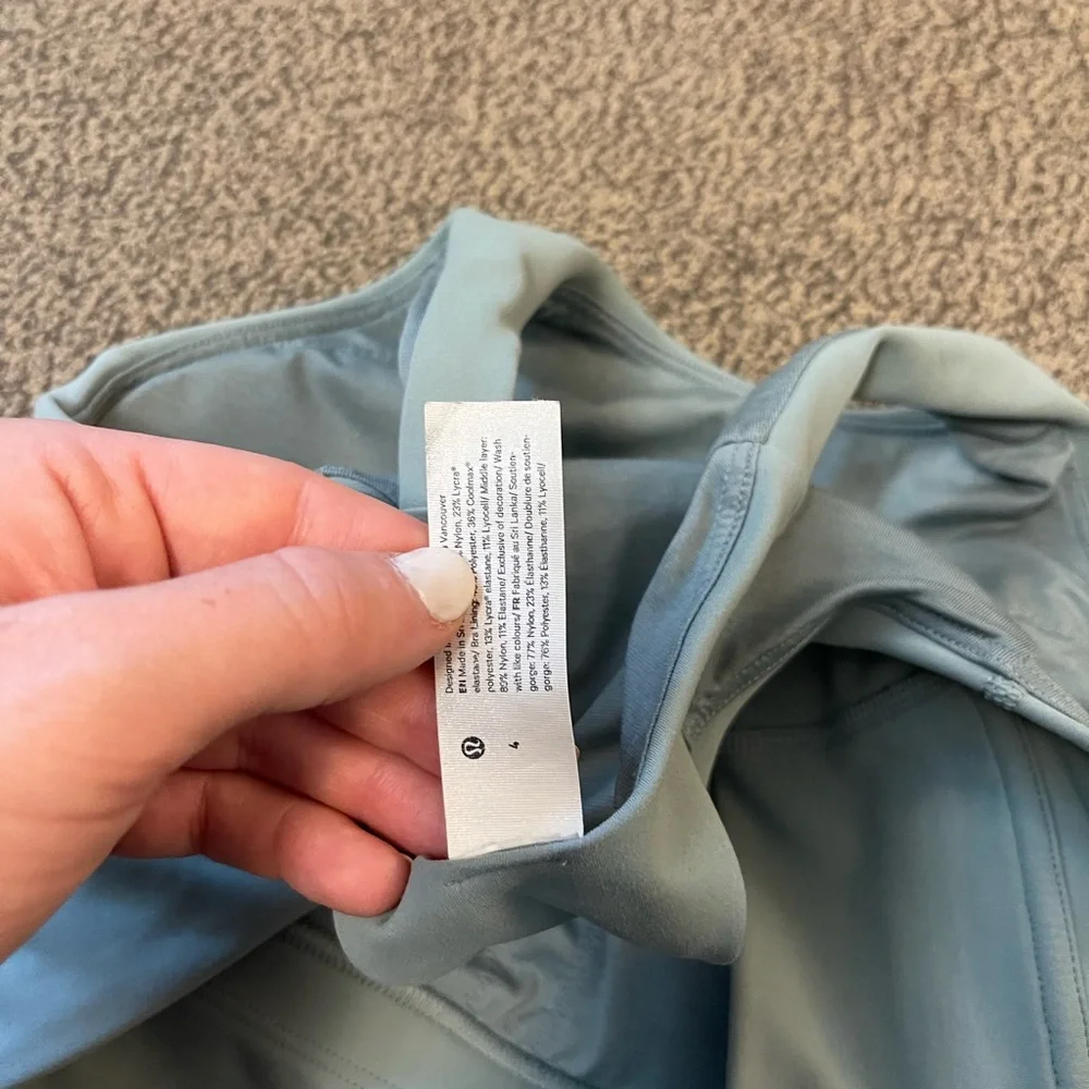Light Blue LuLu Lemon Crop Top - Picture 3 of 3